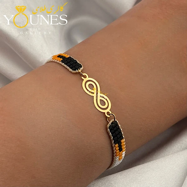 دستبند میوکی بینهایت دو لاین طلا